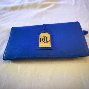 LAUREN by RALPH LAUREN LEATHER LOGO WALLET CREDIT CARD ID BILLS